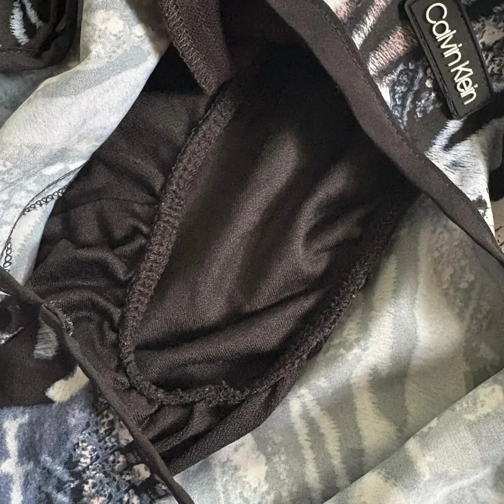 Calvin Klein Abstract Animal Print Athletic Shorts Blue Black Small - Picture 9 of 10